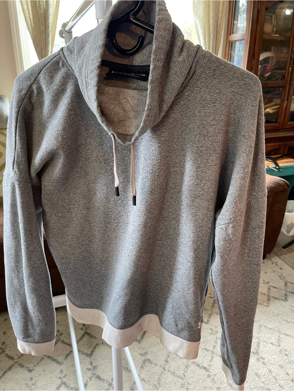 Under Armour Gray Pullover Hoodie with Cowl Neck